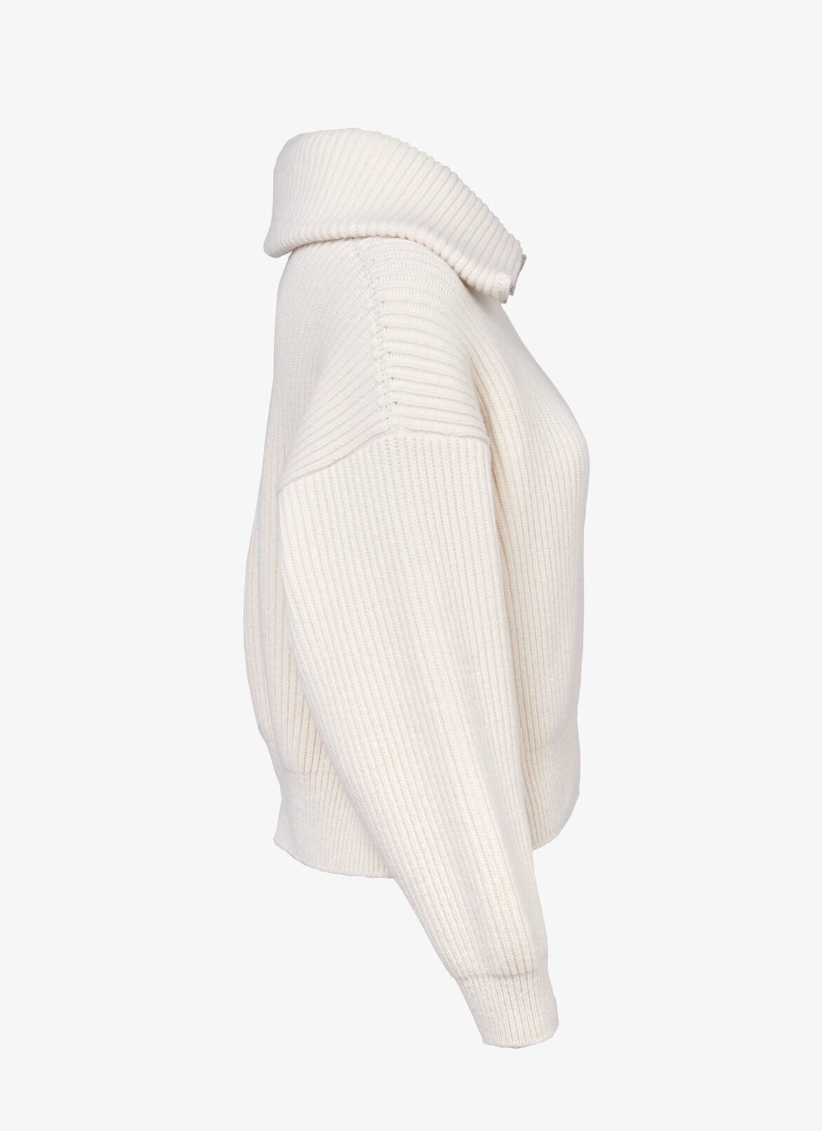 Zip-up rib knit sweater
 ALAÏA IVORY ZIP-UP RIB KNIT SWEATER